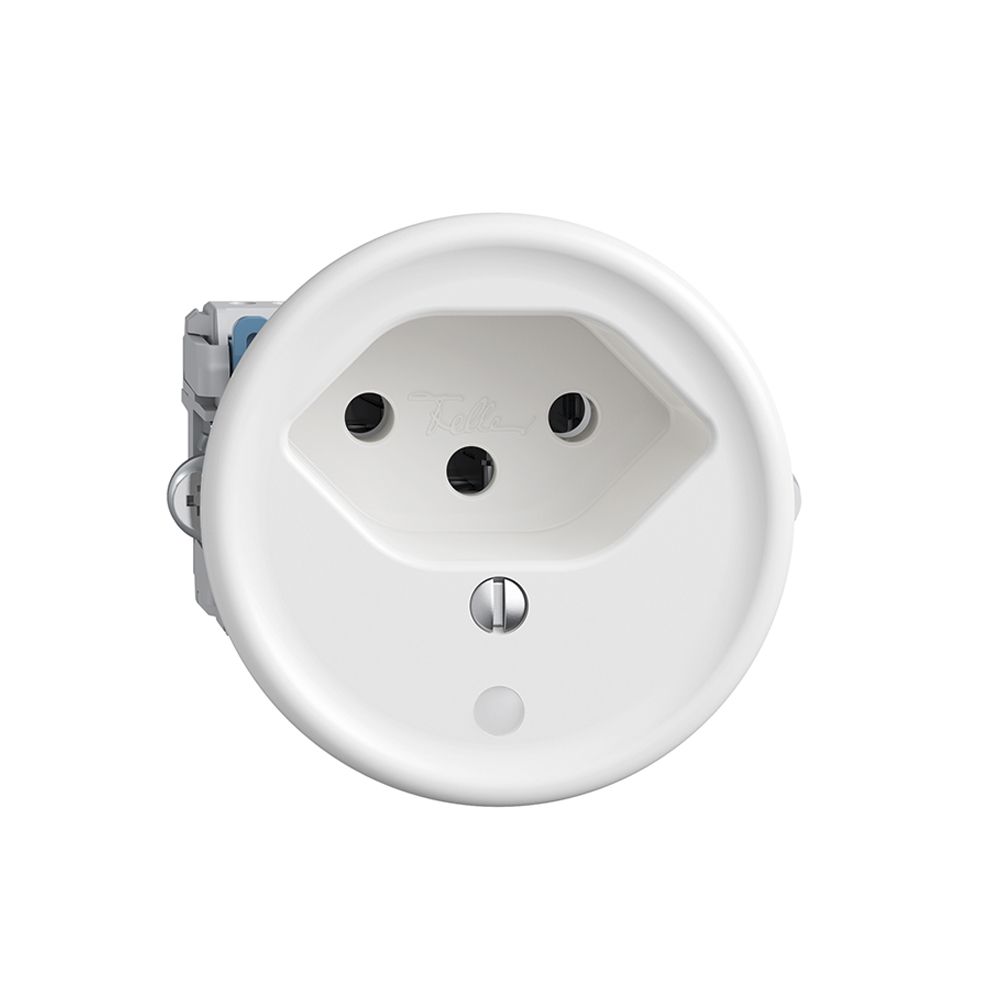 Steckdose Sdue Q, 1×T13, mit LED, weiss