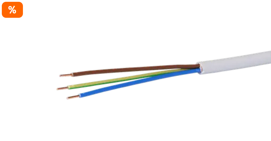 Câble d'installation TT 3×1,5mm² LNPE gris Eca, Bobine à 500m