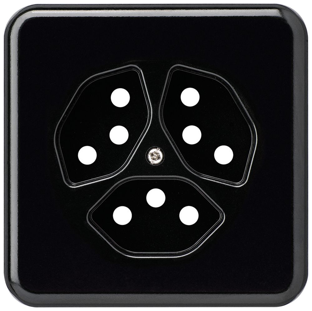 Abdeckplatte Gr.I 3×Typ 13 schwarz basico