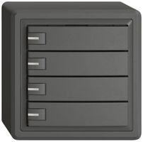 Pulsante universale AP EDIZIO.liv UNI SNAPFIX® c.LED RGB 4× com.1T grs