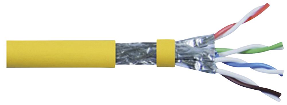 Cavo informatico ROLINE Solid cat.8.1 S/FTP 4P AWG22 2000MHz Eca giallo 100