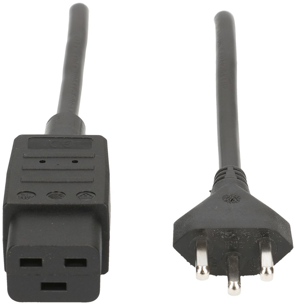 Apparatekabel MAX HAURI Td 3×1.5mm² 3m schwarz Stecker T23/C19