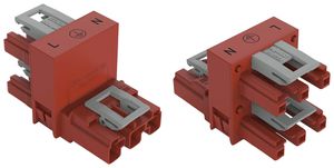 H-Verteiler WINSTA MIDI 770 3L 1 Stecker/2 Buchsen, schwarz