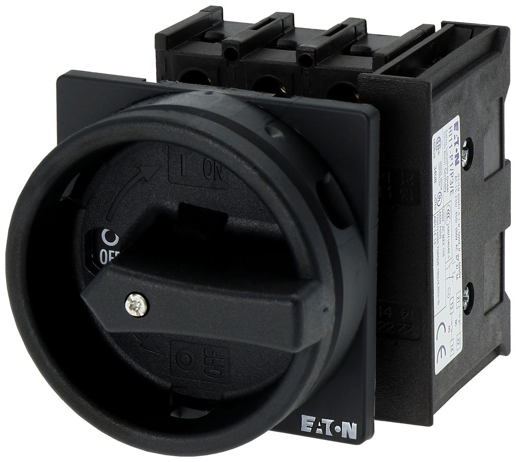 Section.de charge INC Eaton P1-25/EA/SVB-SW/HI11 3P 25A 690V 1NC 1NO IP65 noir