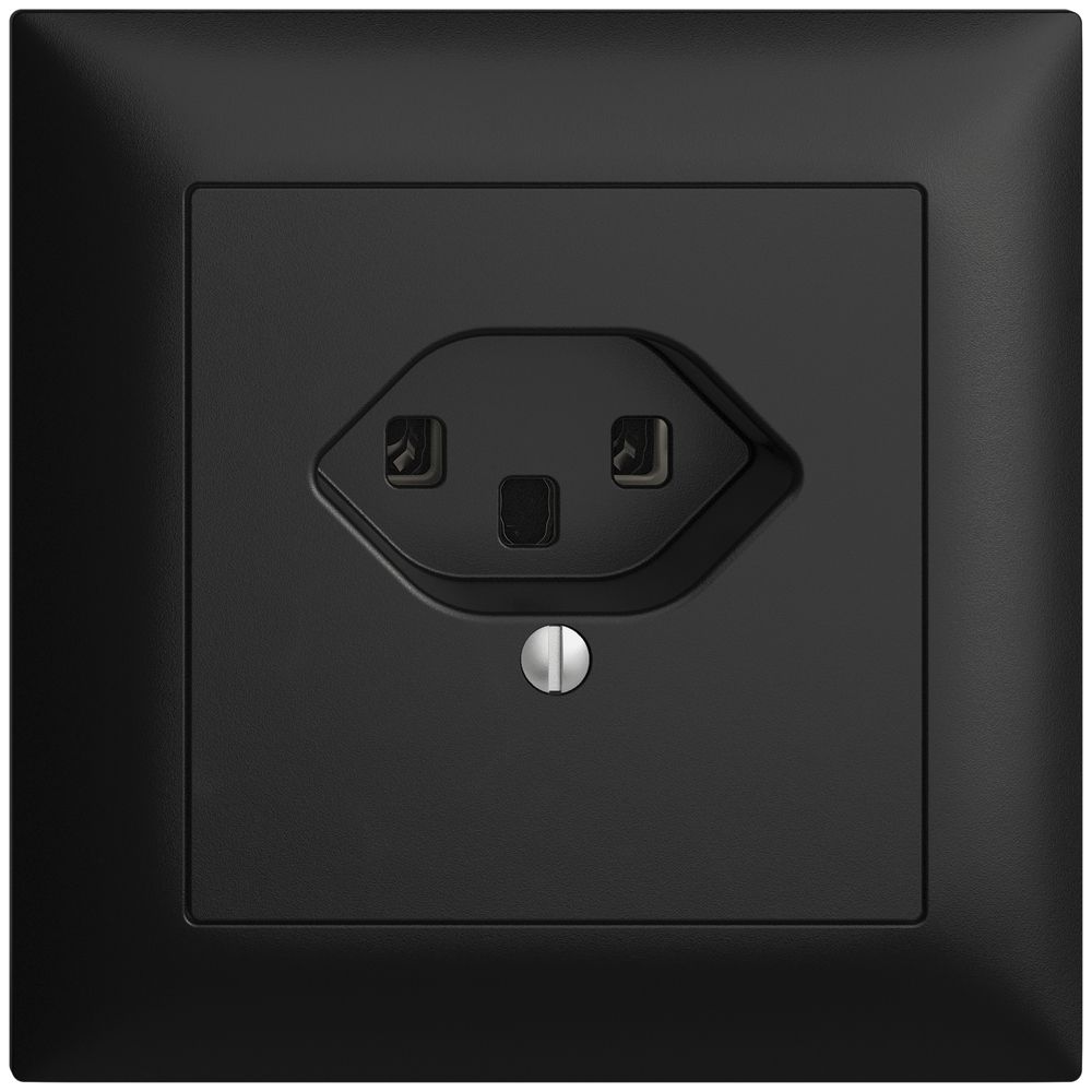 Prise ENC EDIZIOdue T23 16A noir bornes à vis