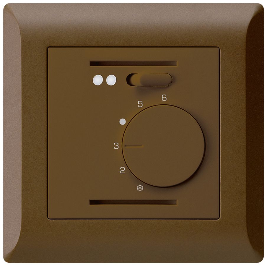 Termostato ambiente INC kallysto.line marrone per riscaldamento pavimento