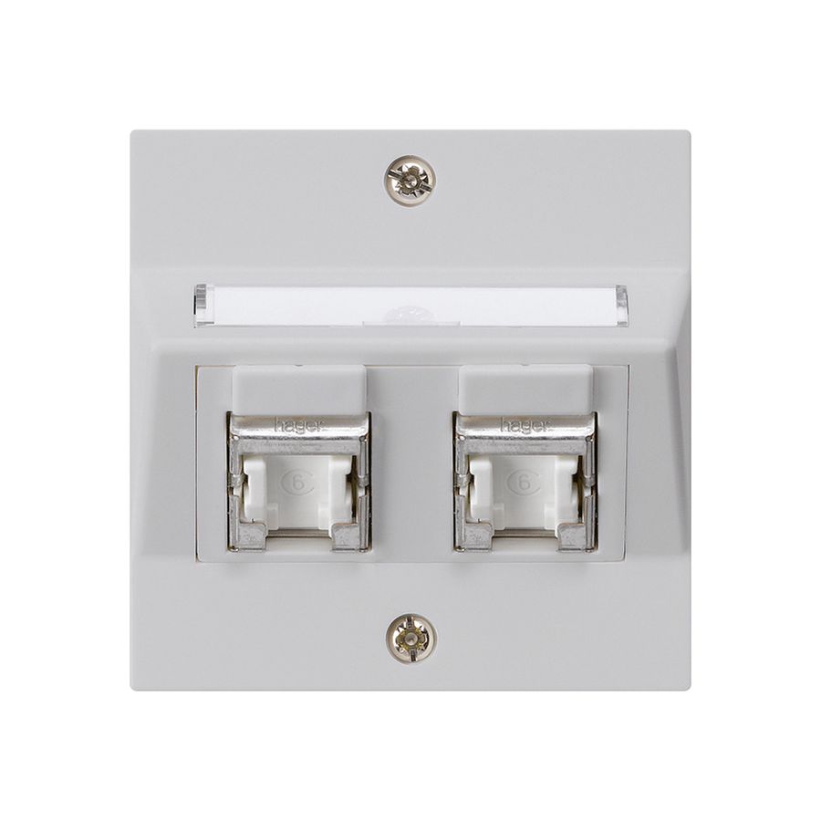 UP-Montage-Set kallysto A Kat.6 2RJ45/s hellgrau