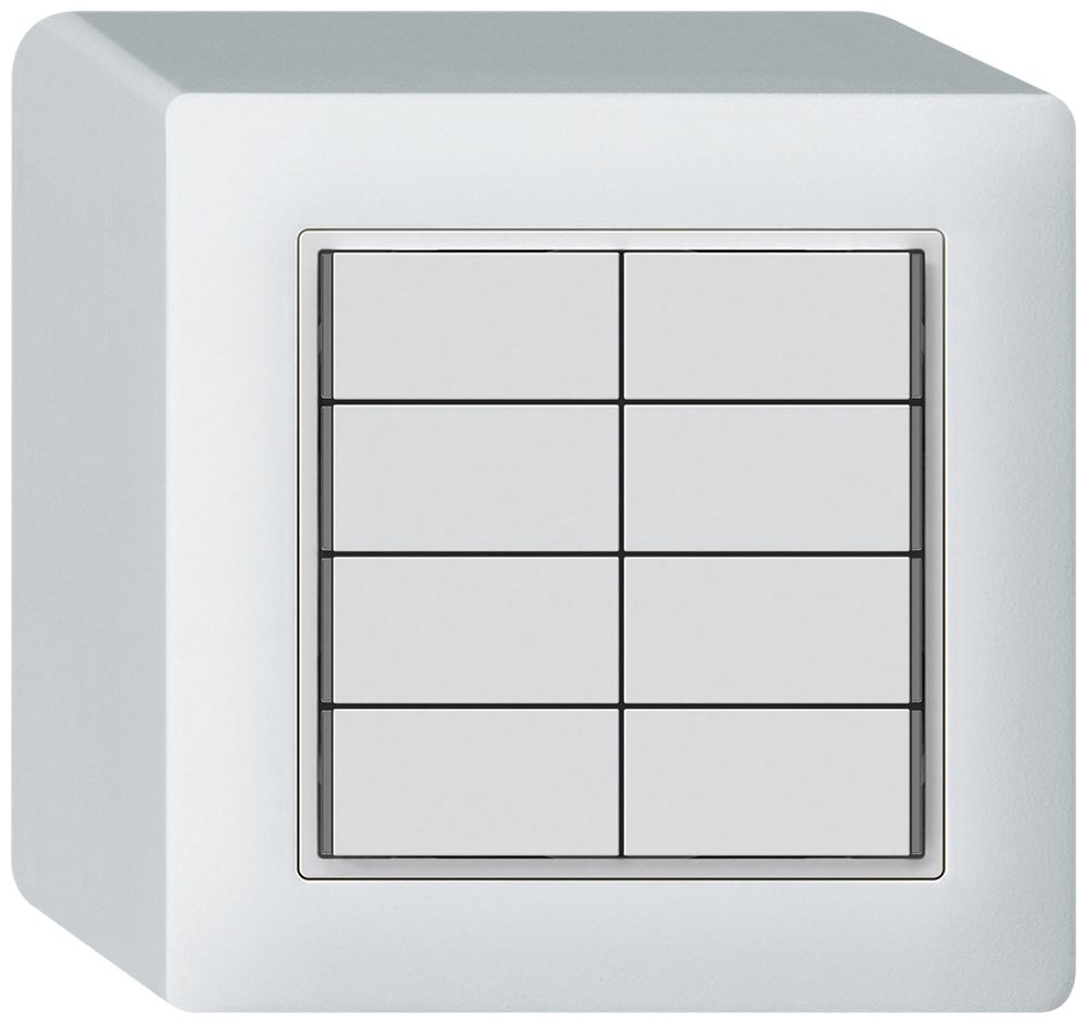 Poussoir KNX AP KAL 8×touches 8×points actionnables LED blanc