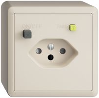 AP-Steckdose EDIZIOdue T13 FI 30mA shutter, crema