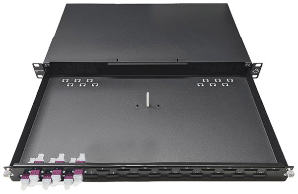 Breakoutbox 19" Dätwyler OV-SO 6×LCD/PC violet OM4 décalé 1UH noir