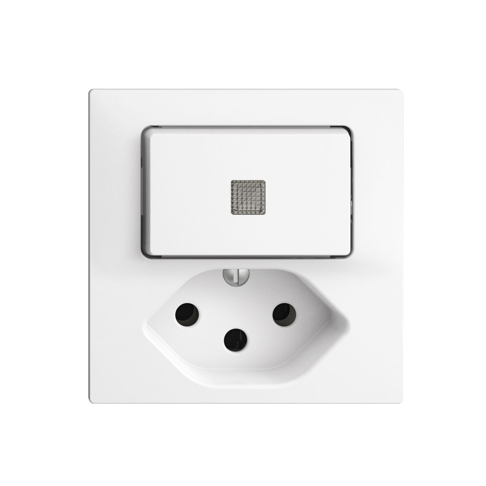 Leuchtkombination LS 3/1L+T13 EDIZIOdue weiss mit Linse, LED gelb