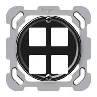 UP-Montageset origin gerade 4×HMS 77×77mm schwarz