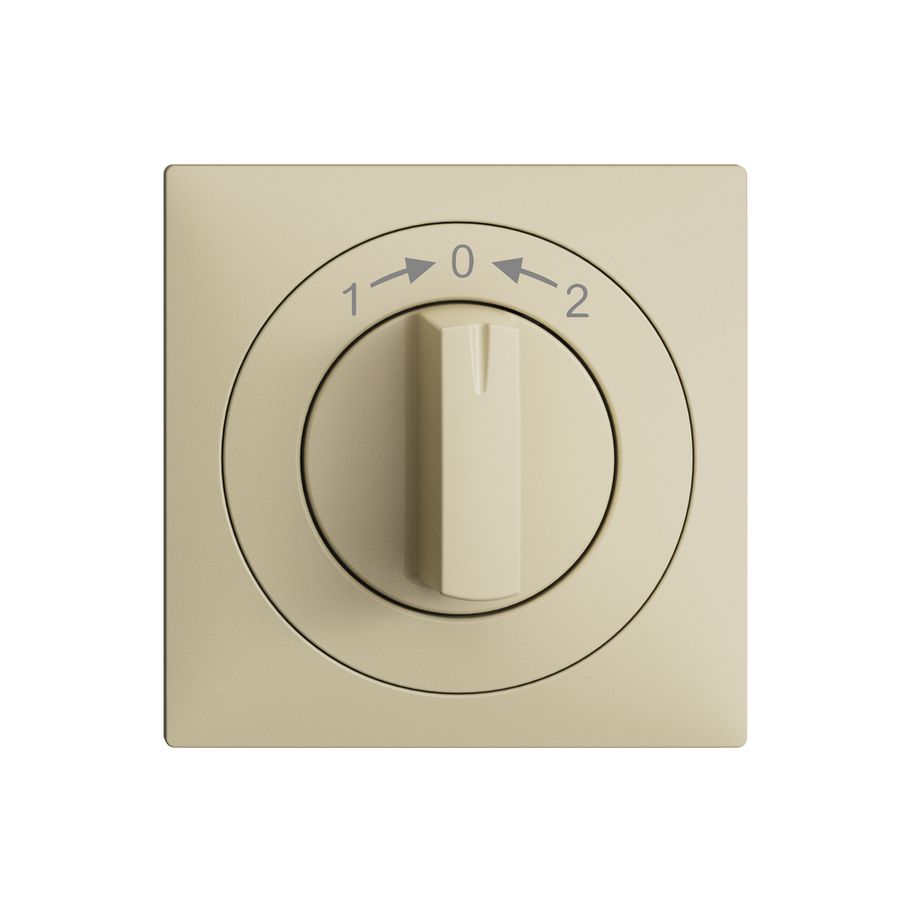 Frontset EDIZIOdue 1->0<-2 vanille 60×60mm für Schwenktaster