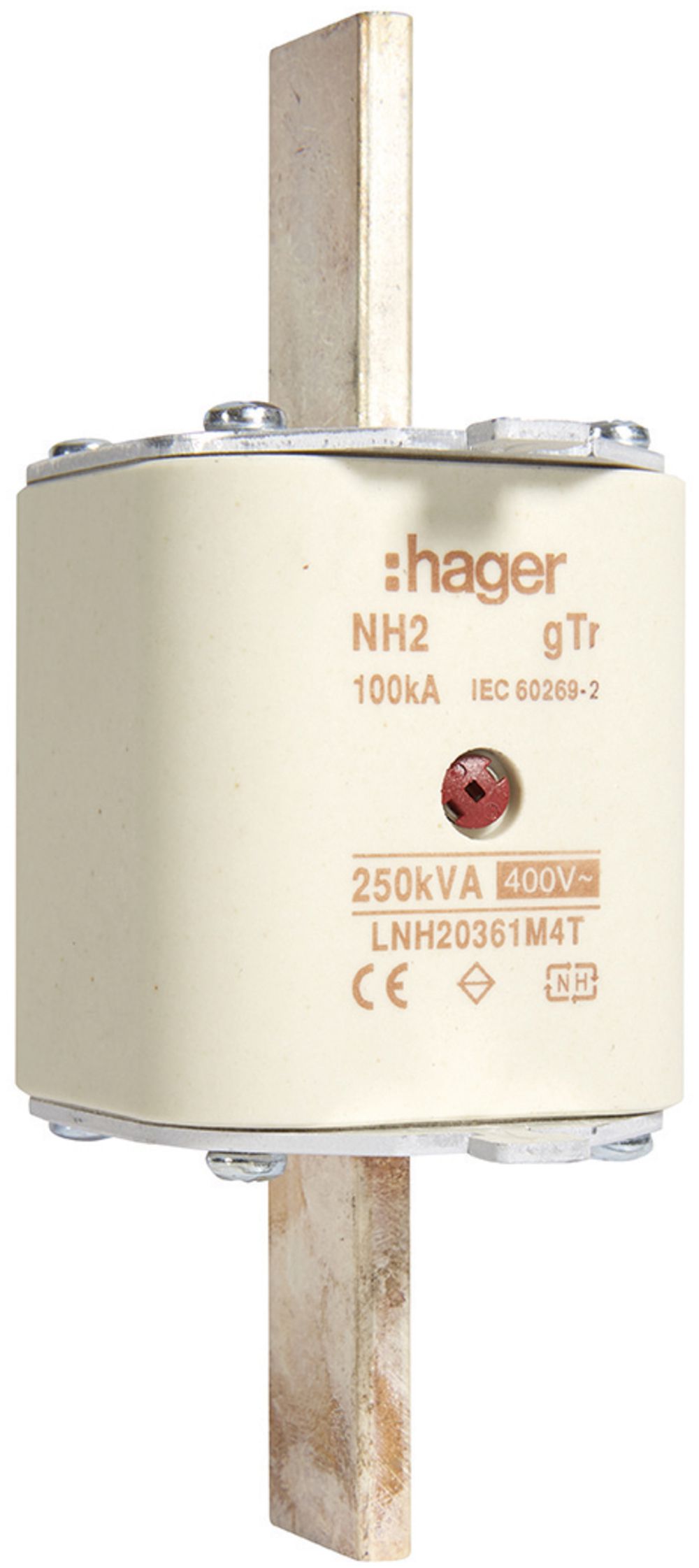 Fusible HPC Hager NH2 400VAC 361A 250kVA gTr avertisseur central inoxydable