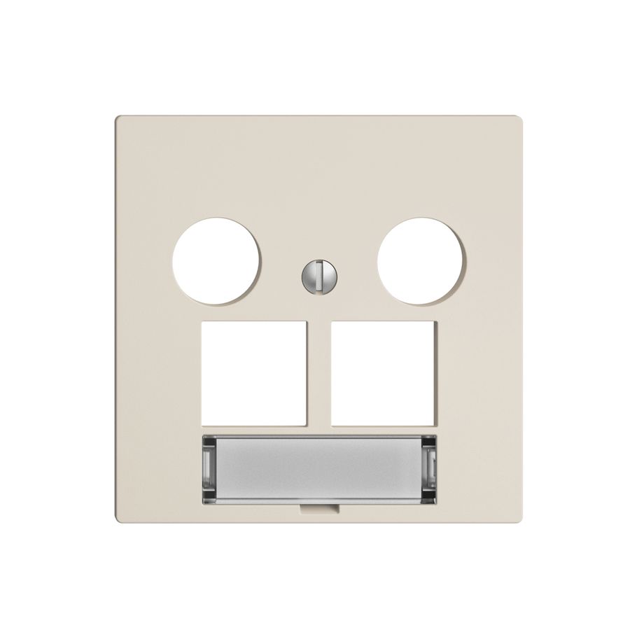 Kit de recouvrement Edue F, p.prise multimédia EASYNET, p.2×RJ45 S-One, crema