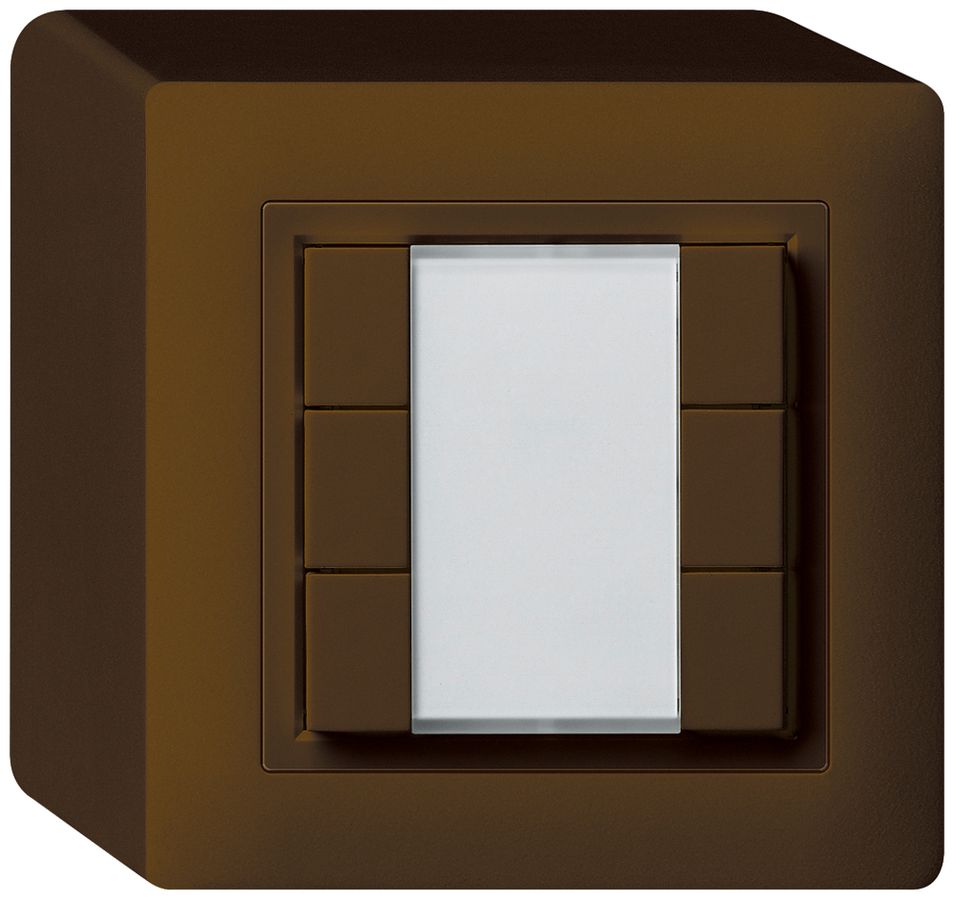 Poussoir universel AP 6×kallysto avec LED brun