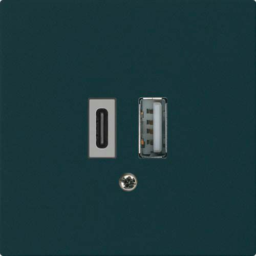 USB-Ladesteckdose kallysto 18W PD 1×Typ A 1×Typ C schwarz