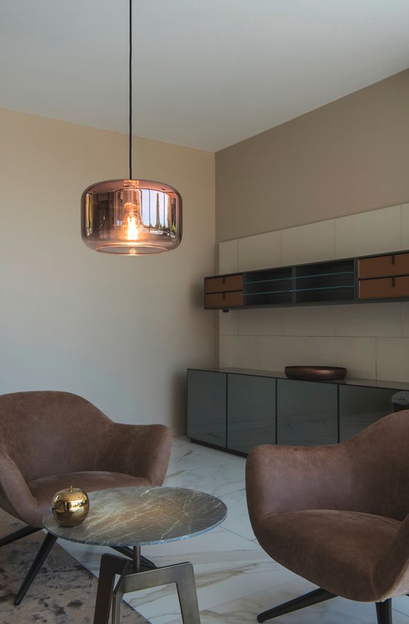 Lampada a sospensione SLV PANTILO 28 E27 15W Ø280×172mm rame/vetro