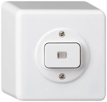 AP-Druckschalter basico beleuchtet 3/1L weiss