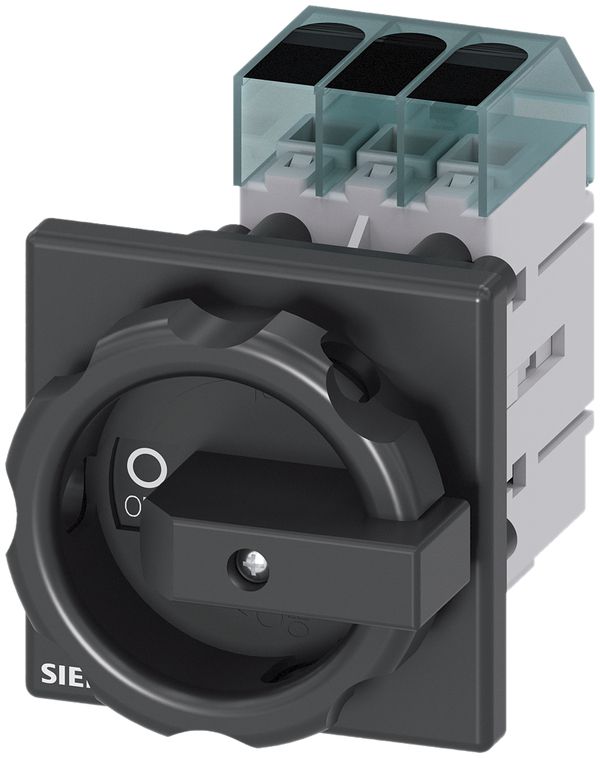 Interrupteur de charge Siemens SENTRON 3LD3 frontal 16A 3L 66×66mm no