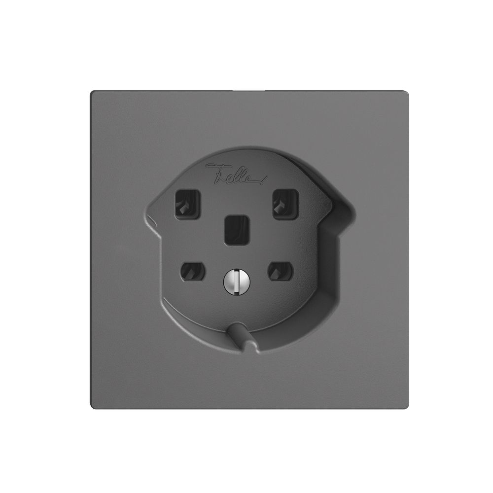 UP-Steckdose EDIZIOdue T25 16A dunkelgrau, Schraubklemmen