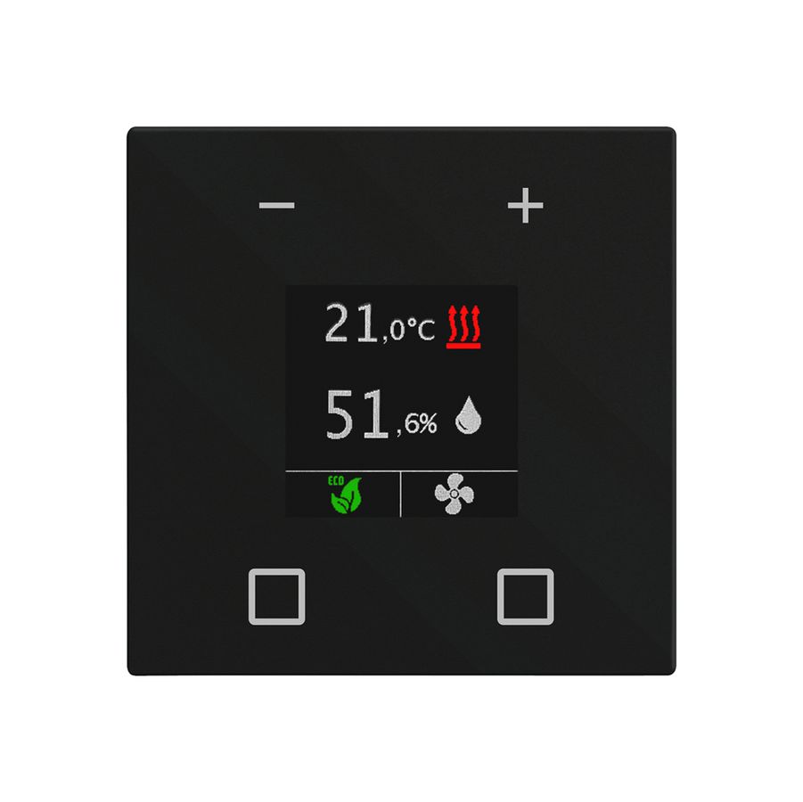 UP-Raumtemperaturregler KNX MDT CN-RTR60S16.01 Display 4×DI schwarz matt