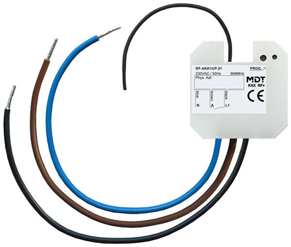 Actionneur-commutateur KNX RF+ INC MDT RF-AKK1UP.01 1-can 10A 230VAC