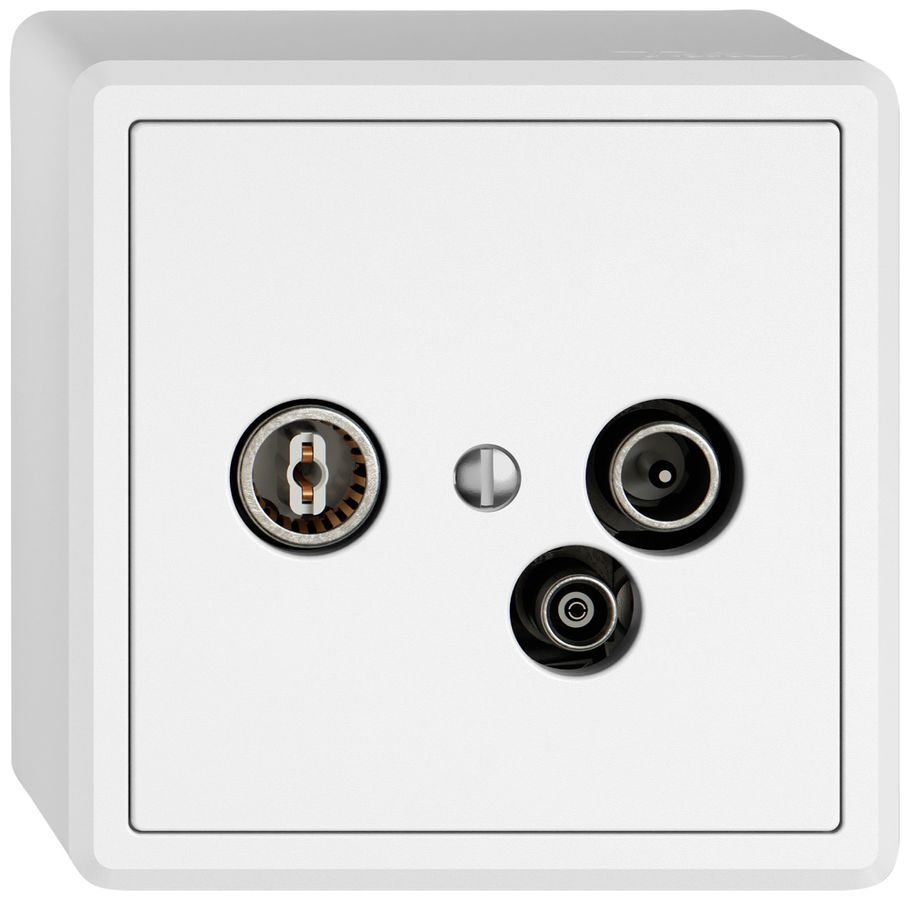 AP-Antennendose TV-R-Daten EDIZIO.liv SNAPFIX® 15dB ws