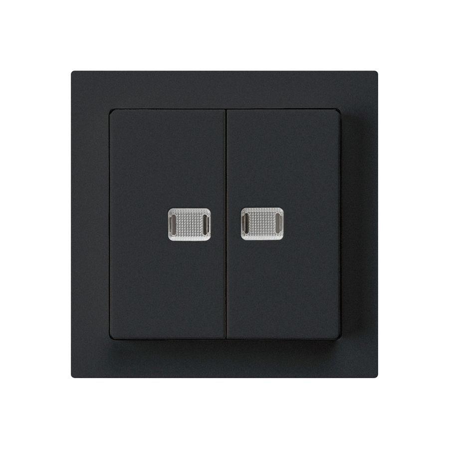 Frontset kallysto schwarz mit 2 Linsen 60×60mm