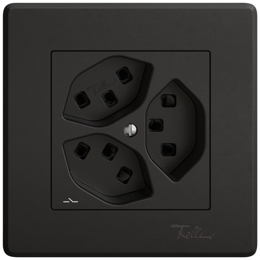 UP-Steckdose EDIZIO.liv SNAPFIX® 3×T23 1×S sz