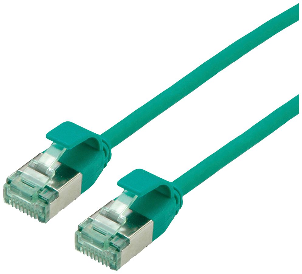 Patchkabel RJ45 ROLINE RM DataCenter slim Kat.6A U/FTP AWG32 TPE grün 5m