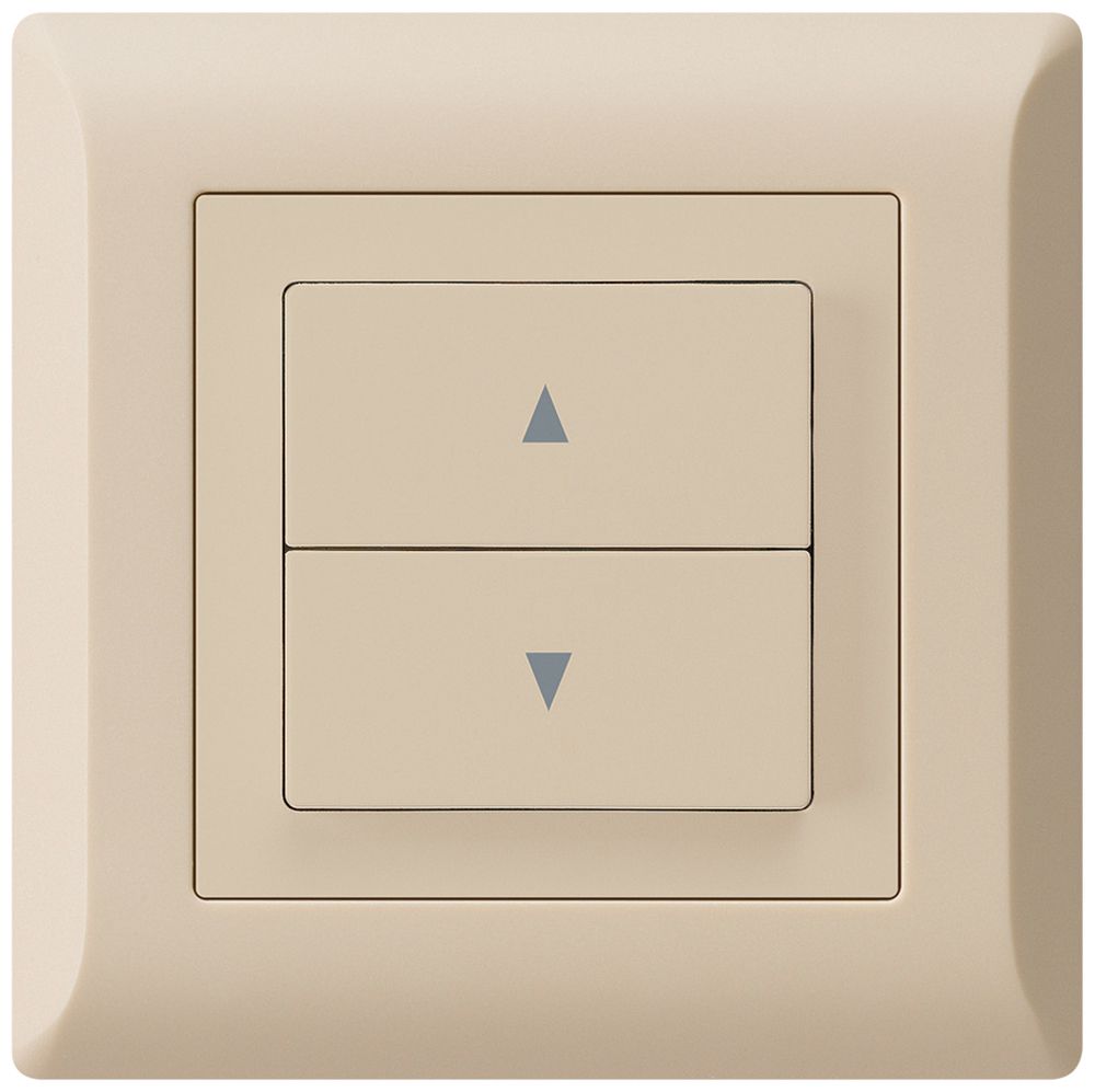 Interruttore per tapparelle INC kallysto.line con 2 tasti di comando beige