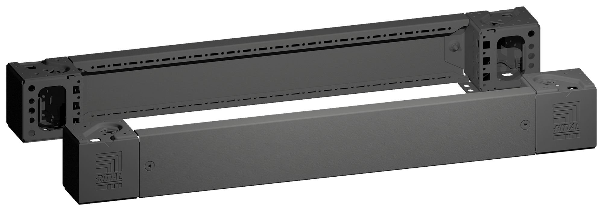 Cache-socle Rittal VX 8660.003 800×100×29mm face/revers acier noir 2pcs