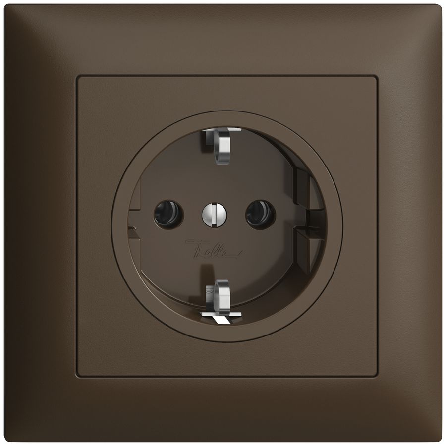 UP-SCHUKO-Steckdose EDIZIOdue FMI, 16A, 250VAC, L+N+PE coffee