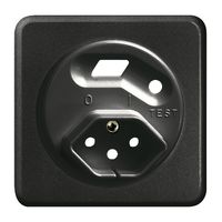 Frontset FH zu FI-Steckdose schwarz