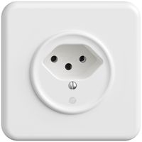 UP-Steckdose Sdue QMI, 1×Typ 13, mit LED, m.Abdeck-&Befestigungspl., weiss