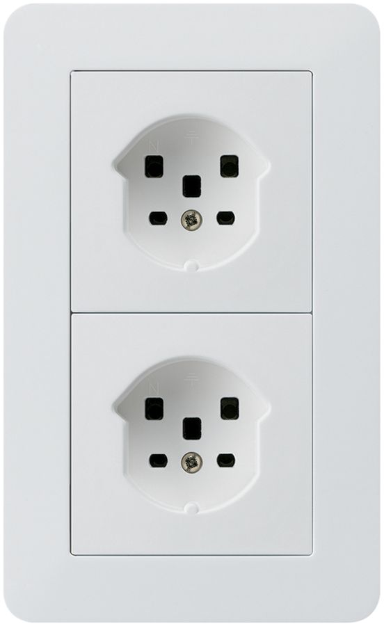 Combi ENC 2×1 HA kallysto.trend 2×type 25 avec bornes enfichables blanc