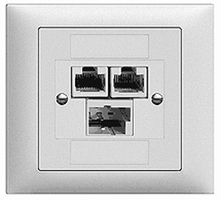 Presa INS SOHO T+T/2×RJ45/u ITplus EDIZIOdue bianco