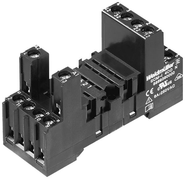 Relaissockel WM SCM-I 4CO N TH35 Schraubanschluss 14 73.5×27.2×41.5mm
