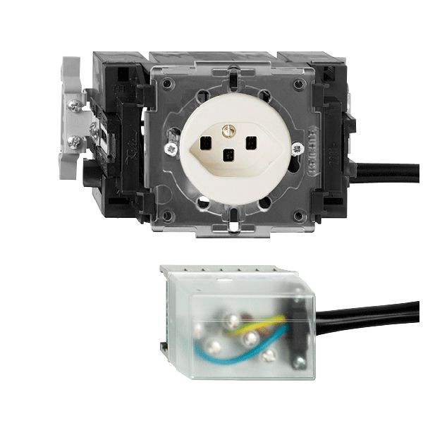 Prise INC FH T23 L3 blanc 53mm Snap pour câbl.plat powerbus