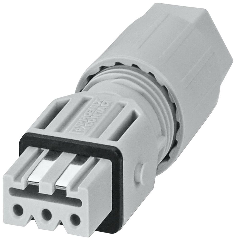Buchseverbinder QUICKON QPD STAK 3LPE Buchse 1.5mm² Ø13mm mit Mutter grau