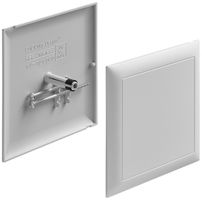 Steckdeckel HSB zu Abzweigdose Design EDIZIOdue 130×130mm hellgrau halogenfrei