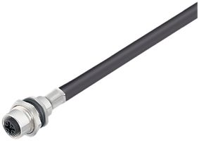 EB-Stecker Weidmüller SAIE Buchse M12 5L mit Kabel 2m PG9 0.25mm² PUR