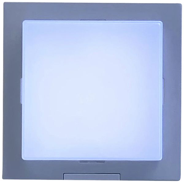 Applique LED Z-Licht Cube 4.5W 500lm 3000K IP65 115×115mm gris