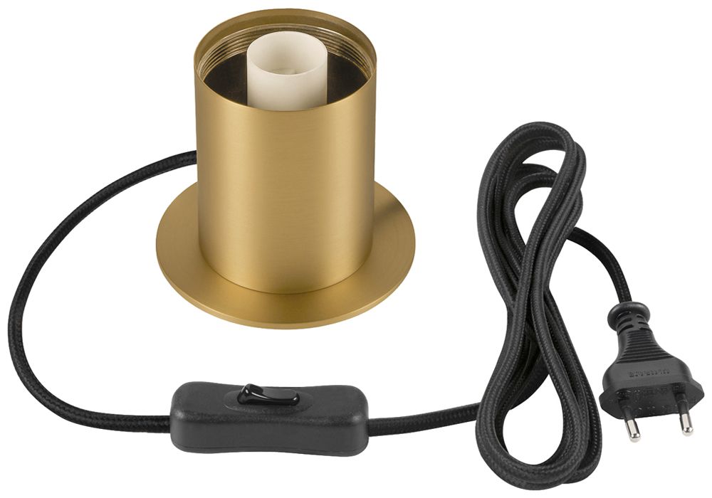 Tischleuchte SLV VARYT E14 1×6W Schalter Ø90×90mm Messing