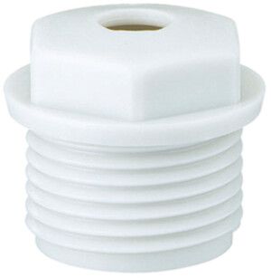 Würgenippel mit Loch 6-kant M16 hellgrau