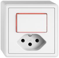 AP-Kombination EDIZIO.liv SNAPFIX® S3L+T13 Seitenbeleuchtung rt ws