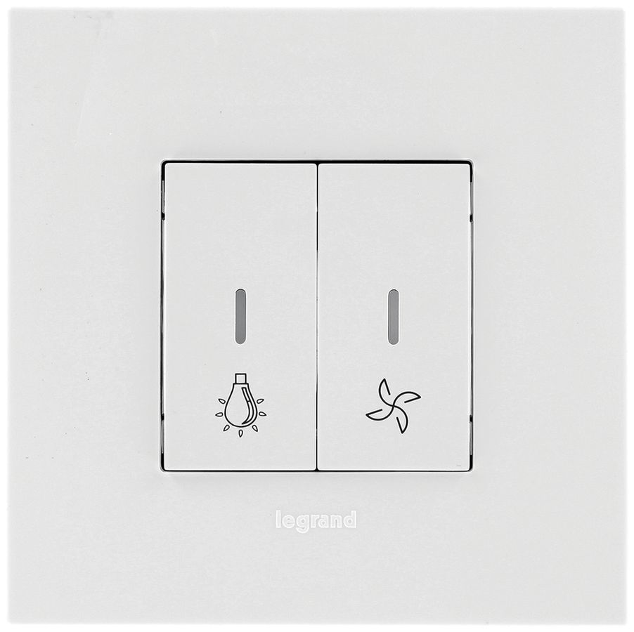 Interruttore pulsante INC per luce e ventilazione ATO illuminabile bi