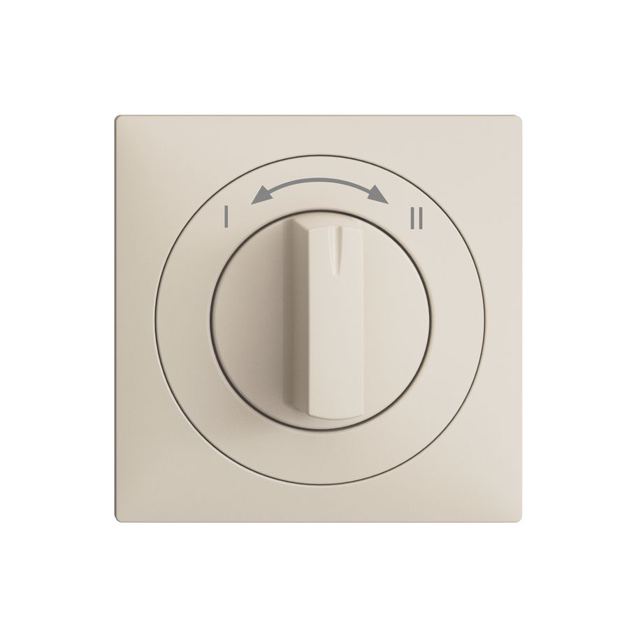 Frontset EDIZIOdue I<->II crema 60×60mm für Schwenktaster
