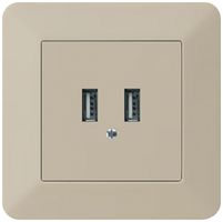 Prise de charge USB ENC Hager kallysto.trend 240V 2400mA beige